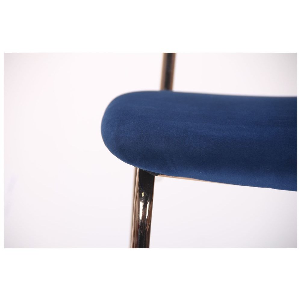 Барний стільець Alphabet C gold / royal blue - Купити меблі Арт-Деко з велюровою оббивкою | NBB 7