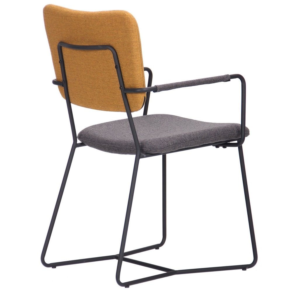 Стілець Alphabet H black / yellow gray - Купити стильний стілець у стилі лофт для дому та закладів | NBB 9