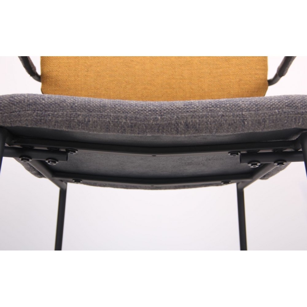 Стілець Alphabet H black / yellow gray - Купити стильний стілець у стилі лофт для дому та закладів | NBB 11