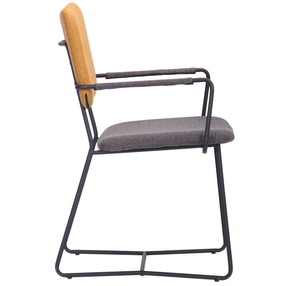 Стілець Alphabet H black / yellow gray - Купити стильний стілець у стилі лофт для дому та закладів | NBB 8